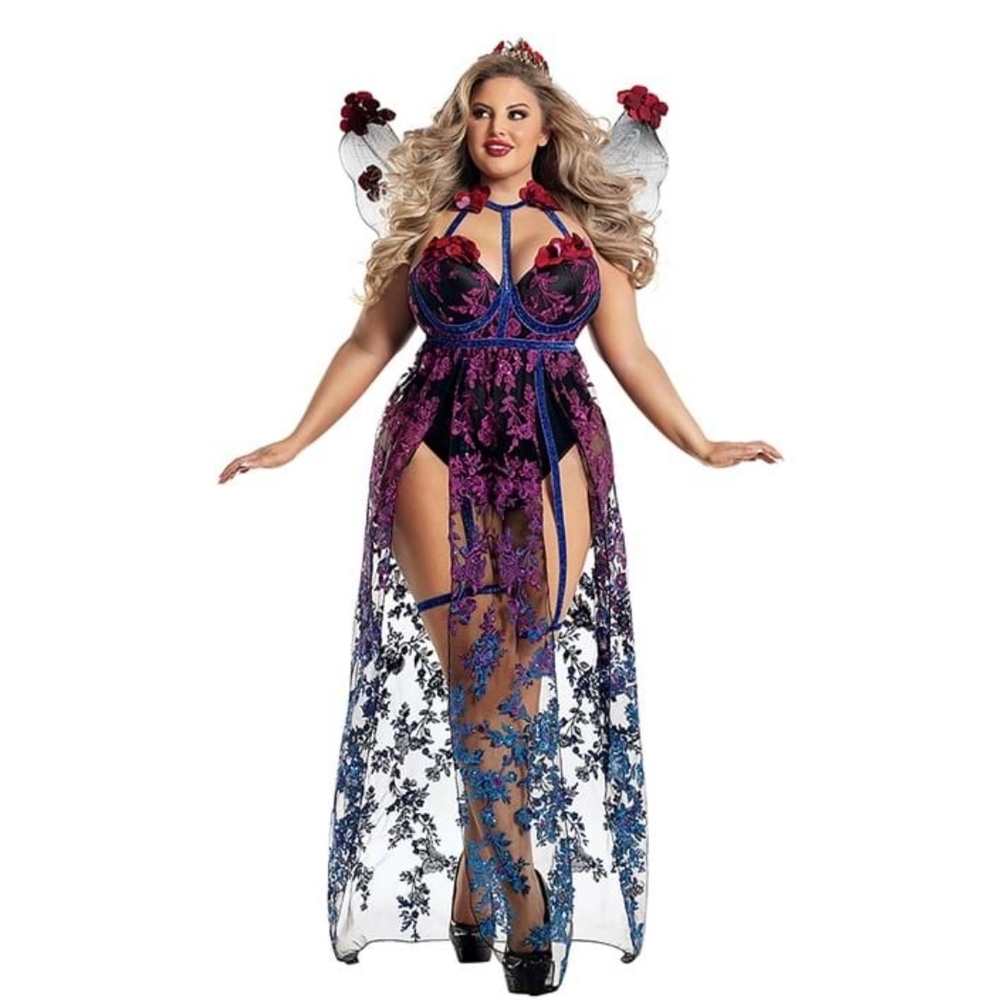 Party King Plus Size Dark Fairy Queen Costume Size 3X